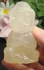 3 2  165g Quartz Buddha W  Hint Of Golden Healer Crystal Stone Carving Statue