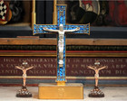 3-pack Jesus Cross Crucifix Figurines - Religious Statues Set