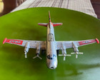 1950s Yonezawa 4 Engine Tin Military Transport Plane    10  Wingspan