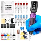 Wireless Tattoo Kit Complete Professional Rotary Tattoo Pen Machine Set