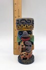 Rare Vintage Hand Carved Wooden Tiki Statue Engraved With Giraffe