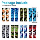 16 Pcs Camouflage Cooling Arm Sleeves Uv Protection Ice Silk Cover For Men Women