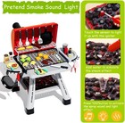 Toy Set  Kids Bbq Grill Playset With Smoke Sound Light Simulation Camping Cookin
