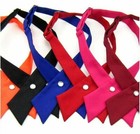 Fashion Womens Girls Men Boy Solid Color Party Wedding Bowties Bow Ties Necktie
