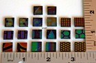 20 - 3 8  X 3 8  Black Coatings By Sandberg Pattern Dichroic Thin Glass 90 Coe 