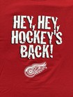 Rare Vintage Detroit Red Wings    hey Hey Hockeys Back    Tshirt Mens Xl Lockout Nhl