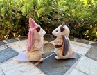 New Cracker Barrel Mini Halloween Possums In Costumes Salt   Pepper Shakers