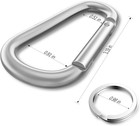 Sprookber 3  Aluminum Carabiner D Ring  Caribeener Clips  Spring Snap Hook For K