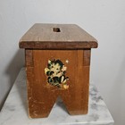 Vintage 1950s Wooden Foot Step Stool Original Vintage Finish
