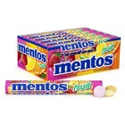 Mentos Chewy Mint Candy Roll  Fruit Mint Candies  14 Pieces Per Roll  15 Count