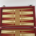 Vintage Backgammon Game In Case Red   Butterscotch Swirl Bakelite Catalin Pieces