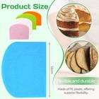 5 Pcs Dough Scraper Bench Scraper 4 65x3 66  Plastic Flexible Bowl Scraper