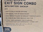 Commercial Electric 14w Combo Led Red green Exit Sign   Emergency Light Black