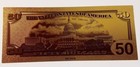 United States Of America 24k Gold Foil Pressed Old Style  50 Grant