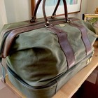 Large Vintage Orvis Battenkill Canvas   Leather Travel Bag 18    X 22    vermont Usa