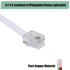 6 Ft Rj11 Cable Phone Cord Telephone Line 6p4c Male To Male For Landline 3 Pack