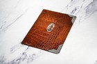 Rare Asprey Antique English Leather Sterling Silver Desk Folder Document Holder