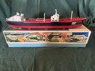 1966 Hess Voyager Tanker Ship  Complete In Box  Lights Work  Vintage trucks marx