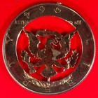 1964 Kennedy Half Dollar Cut Out Coin Gold Plated Eagle Letters And Date