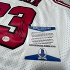 Michael Jordan Signed Chicago Bulls White Nba  23 Jersey- Coa Beckett