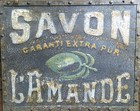 Vintage Style Metal Iron French Almond Soap Embossed Sign New 18 By 24 Inches