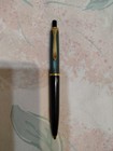Pelikan Gold Plated Trim Green Stripe Cap  Black Resin Barrel Ball Point Pen 