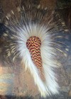 Vintage Handmade Plains Native American 7  Porcupine whitetail Deer Roach