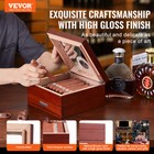 Vevor 35 Cigar Humidor Glasstop Cedar Cigar Box Humidifier   Hygrometer   Drawer