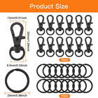 120pcs Swivel Clasps Set  60pcs Swivel Snap Hook With 60pcs Key Rings  Key Chain