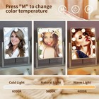 Hollywood Vanity Mirror With Lights  9 Led Bulbs  10x Magnification  Touch