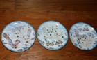Secrets Of The Wild Wolf Plates Set 3 Signed Diana Casey 8  Wolves Winter Vntg 