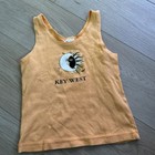 Vtg 80s 90s Y2k Youth S Celestial Stars Moon Sun Orange Tank Key West Tank Top