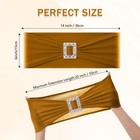 Joccun 30 Pcs Spandex Chair Sashes Bows Stretch Chair Cover Band With Buckle    