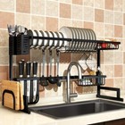 Over Sink Dish Drying Rack Kitchen Storage Organizer Drainer Shelf Tableware 