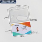 Betoom  50-pack Hard Plastic Id Holders - Frosted Clear