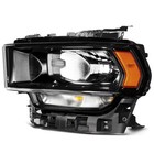 Headlight Assembly Pair Black Housing Clear Lens Fit 2019-2024 Ram 2500 3500
