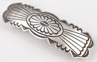 Vintage Sterling Silver 925 Southwest Etched Hair Pin Clip 3 5  - 8 6g