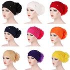 Stretchble Muslim Inner Hijab Caps Islamic Underscarf Beautiful Women Soft Hats