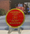 Set Of 5 Squad 51 Station 51 Engines 51 La County Fire Dept Paramedic Coins