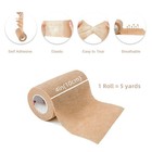 8 Pack Beige Self-adhesive Cohesive Bandage Wrap - 4  X 5 Yards  Athletic Tape F