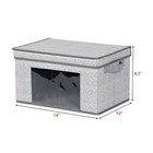 Univivi Fabric Foldable Storage Bins With Lids Collapsible Storage Boxes Bins   