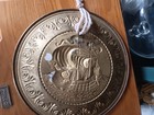 Vintage Ship Brass Wall Hanging Plate