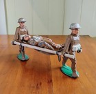 Vintage Barclay Manoil Lead Toy Soldier Medics W  Wounded Soldier Stretcher Ww1