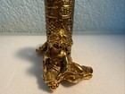 Vtg  Lipstick Holder Gold Ormolu Filigree Cherub Vanity Hollywood Regency Heavy