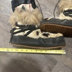 Vintage Inuit Native Mukluk Boots Handmade Fur Hide Hard Sole Moccasins 10 60s 