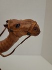 Vintage Leather Wrapped Camel Figurine 9  Made In India
