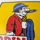 Vintage Tobacco Porcelain Sign - Odin Cigars Gas Service Cigarette Pump Sign