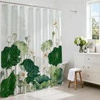  Floral Shower Curtain For Bathroom Green Floral 2 72 w X 72 l  pack Of 1 