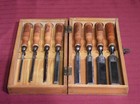Supreme 8 Piece Drop Forged Bevel Edge Firmer Chisel Set Decals In Box  restored