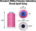 Polyester Embroidery Machine Thread Sets   1000m Cones 40wt 8 Different Sets 
